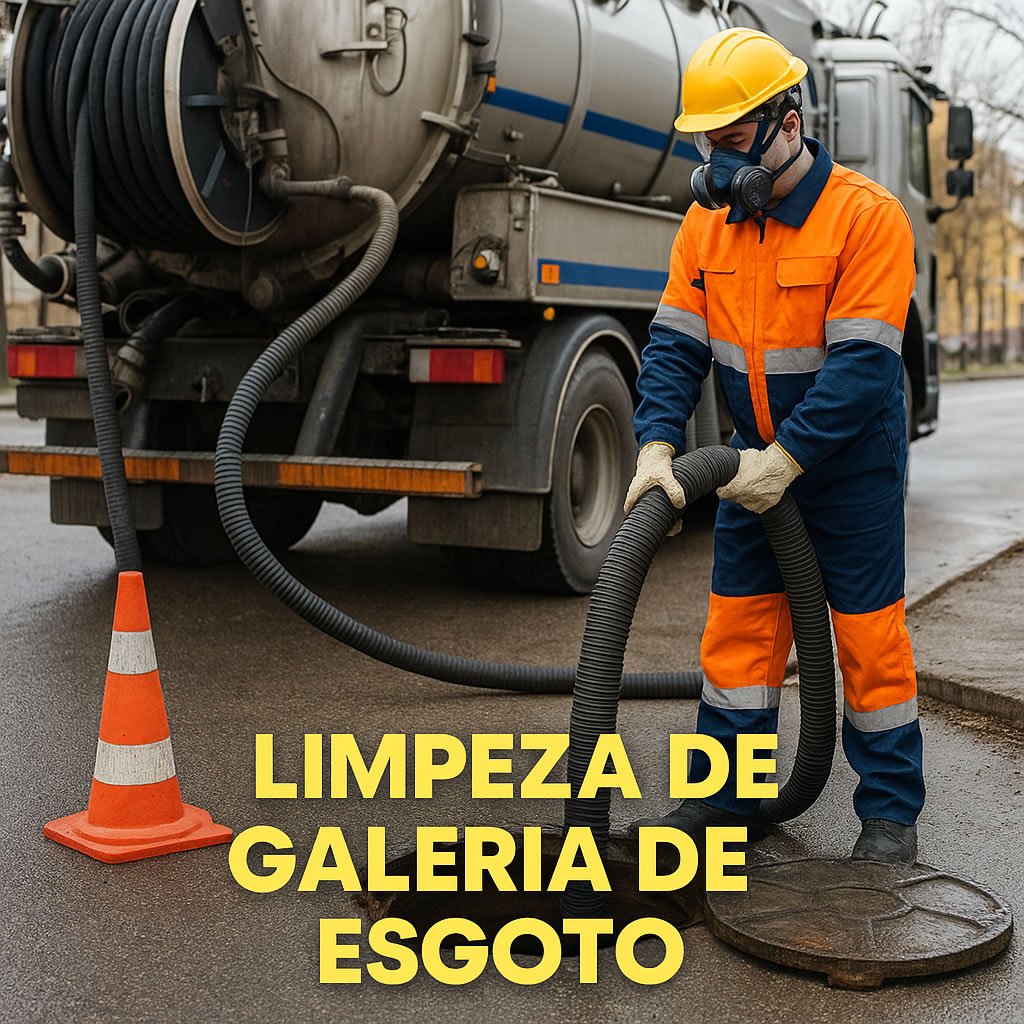 Limpeza de galeria de esgoto